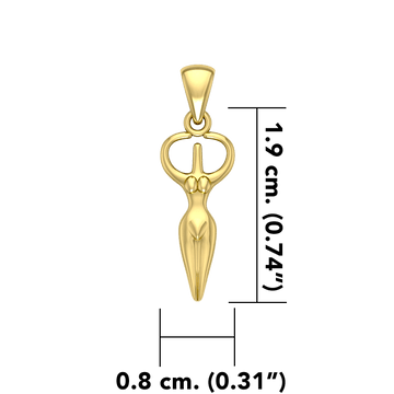 Embrace the Divine Feminine: Nile River Goddess Solid Gold Pendant - GPD982 | Awaken the Power of the Sacred Feminine - Jewelry